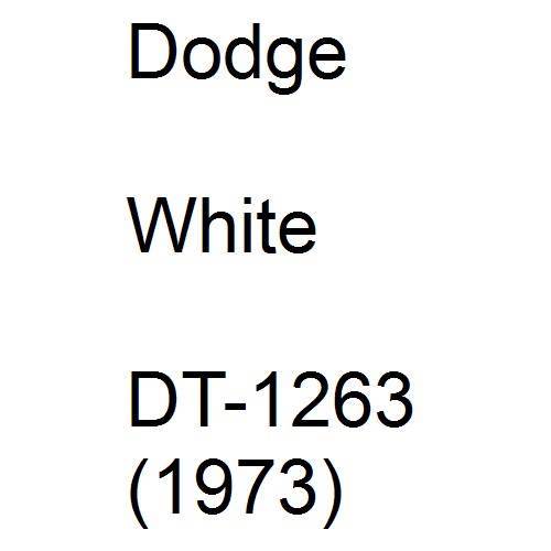 Dodge, White, DT-1263 (1973).